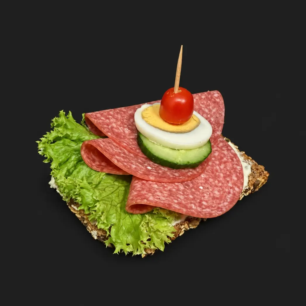 Belegtes Brot mit Salami