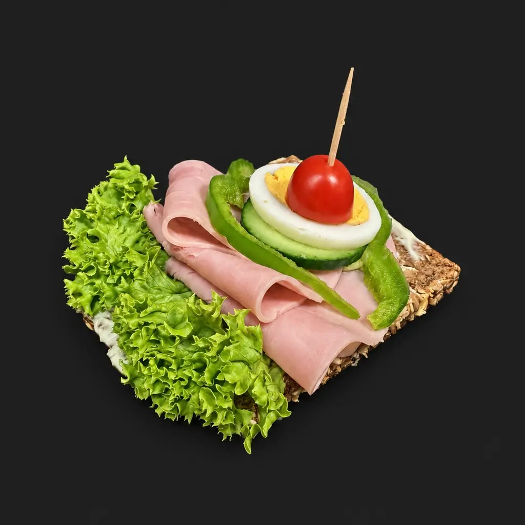 Belegtes Brot mit Schinken