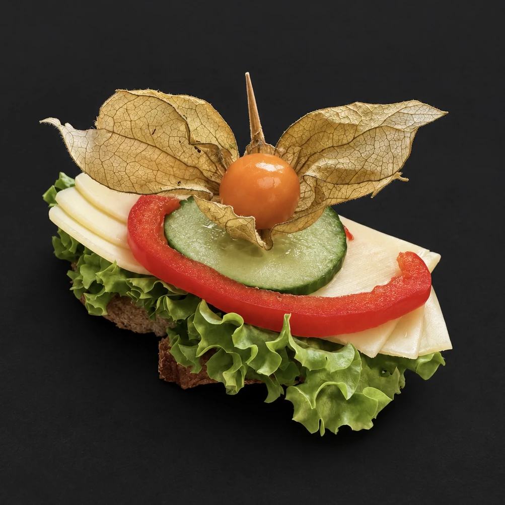 Canapé mit Käse