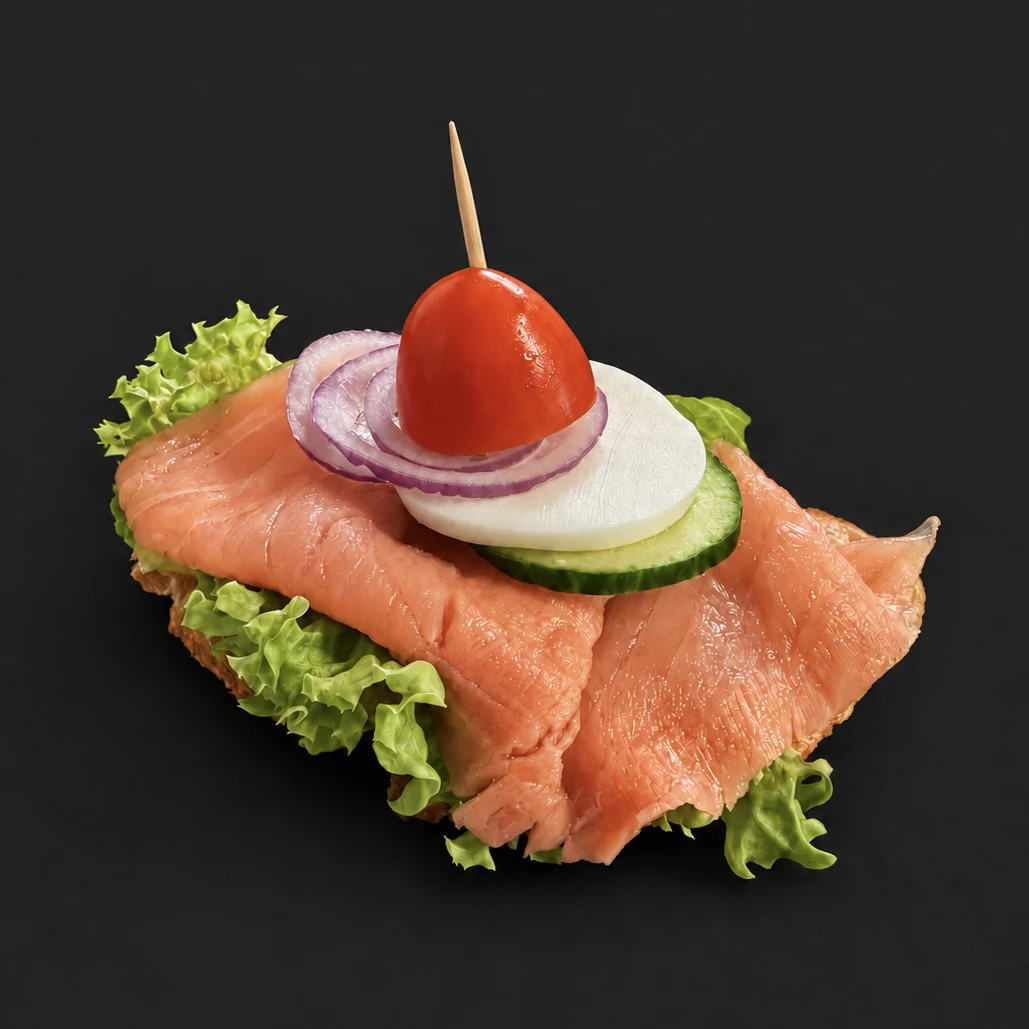 Canapé mit Lachs