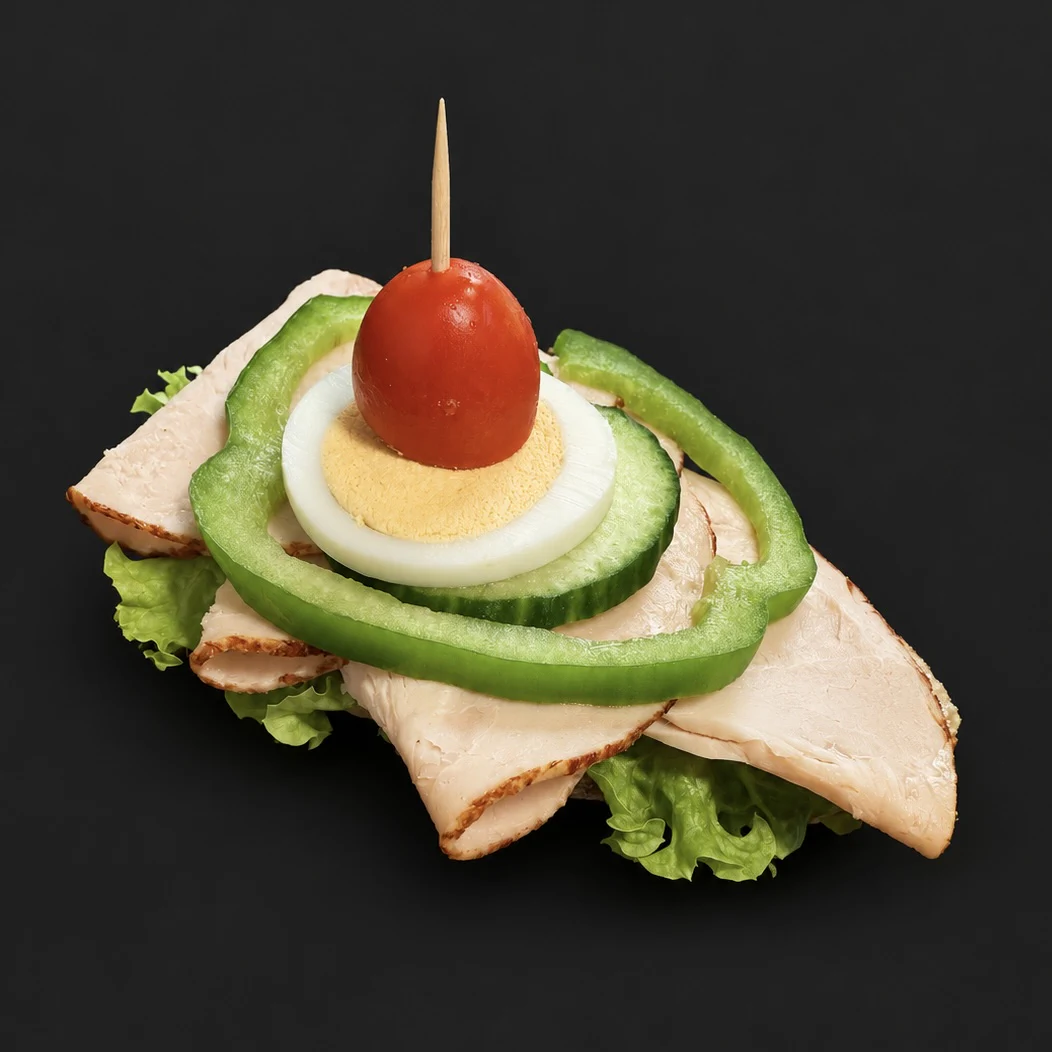 Canapé mit Pute